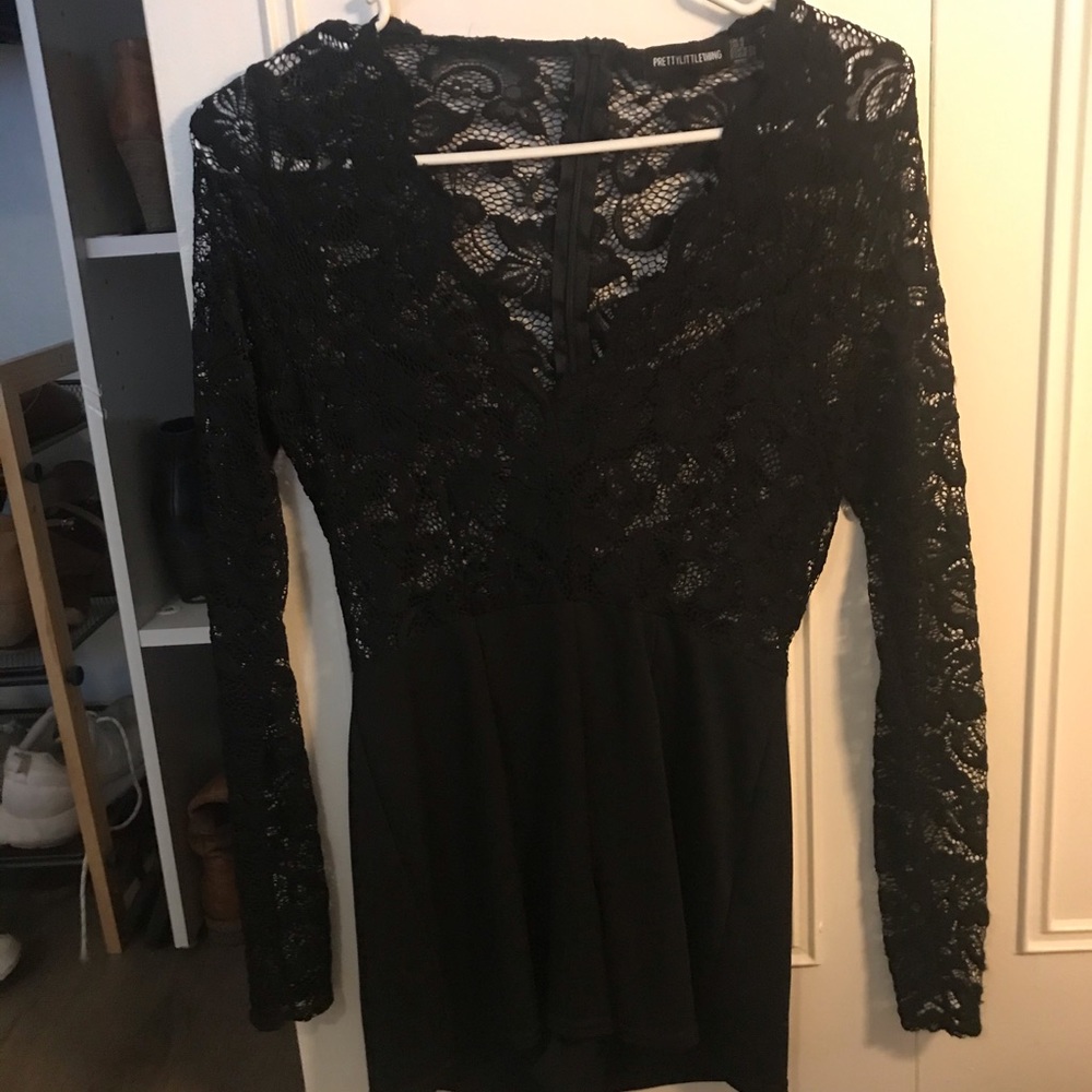 Black Lace Romper